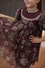 Load image into Gallery viewer, Floral Dress with Crystal Neckline