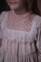 Load image into Gallery viewer, Lace Detailed Velvet Dress