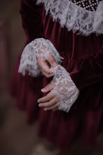Load image into Gallery viewer, Lace Detailed Velvet Dress