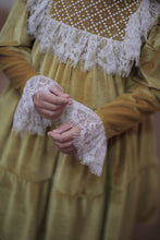 Load image into Gallery viewer, Lace Detailed Velvet Dress
