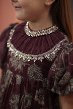 Load image into Gallery viewer, Floral Dress with Crystal Neckline
