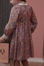 Load image into Gallery viewer, Cuff Detail Patterned Dress
